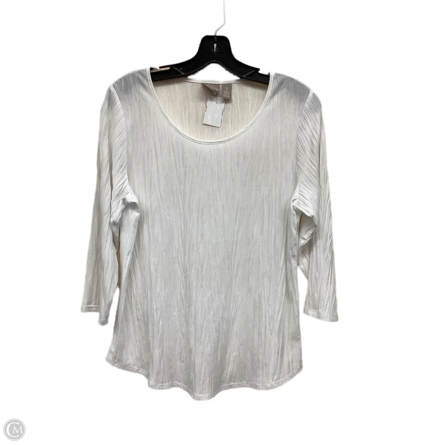 Top Long Sleeve By Chicos In White, Size: S