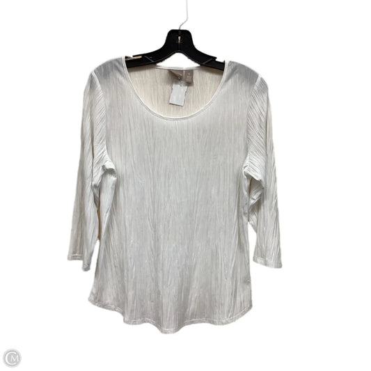Top Long Sleeve By Chicos In White, Size: S