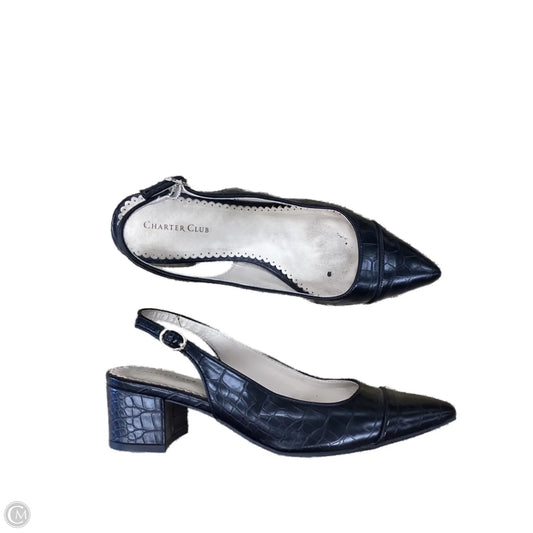 Shoes Heels Block By Charter Club In Black, Size: 8.5