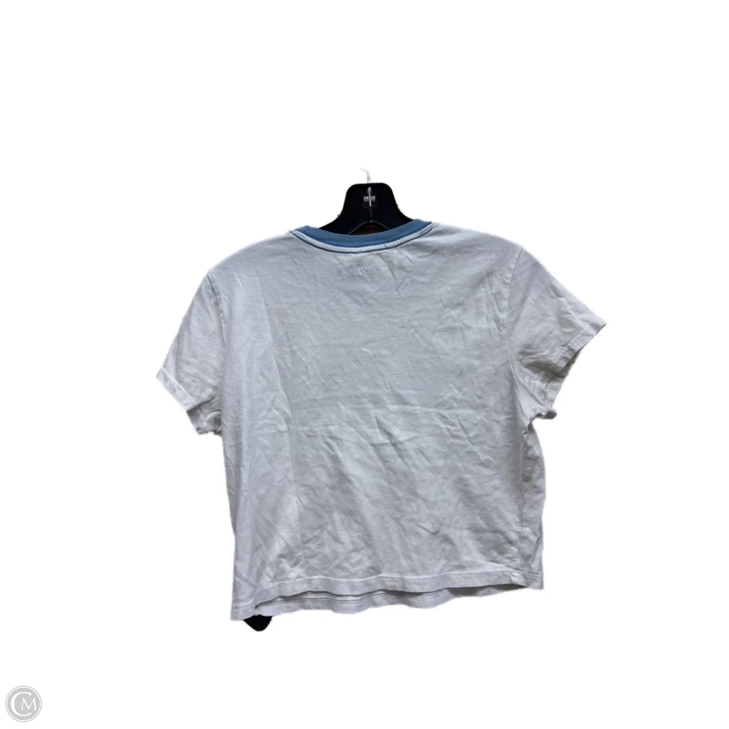 Top Short Sleeve By Abercrombie And Fitch In Blue & White, Size: L