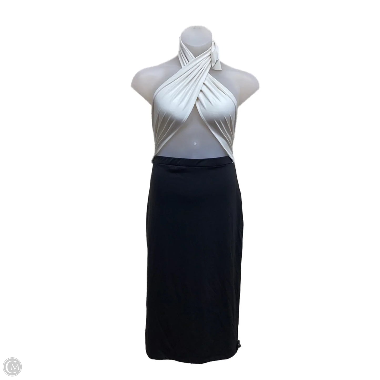 Dress Casual Midi By Express In Black & White, Size: L