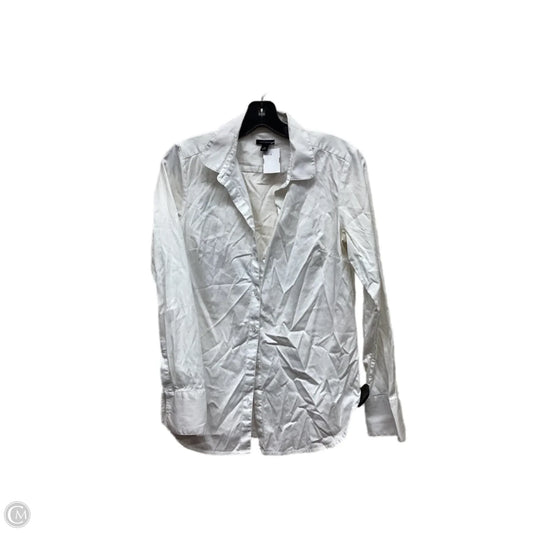Top Long Sleeve By Ann Taylor In White, Size: 4
