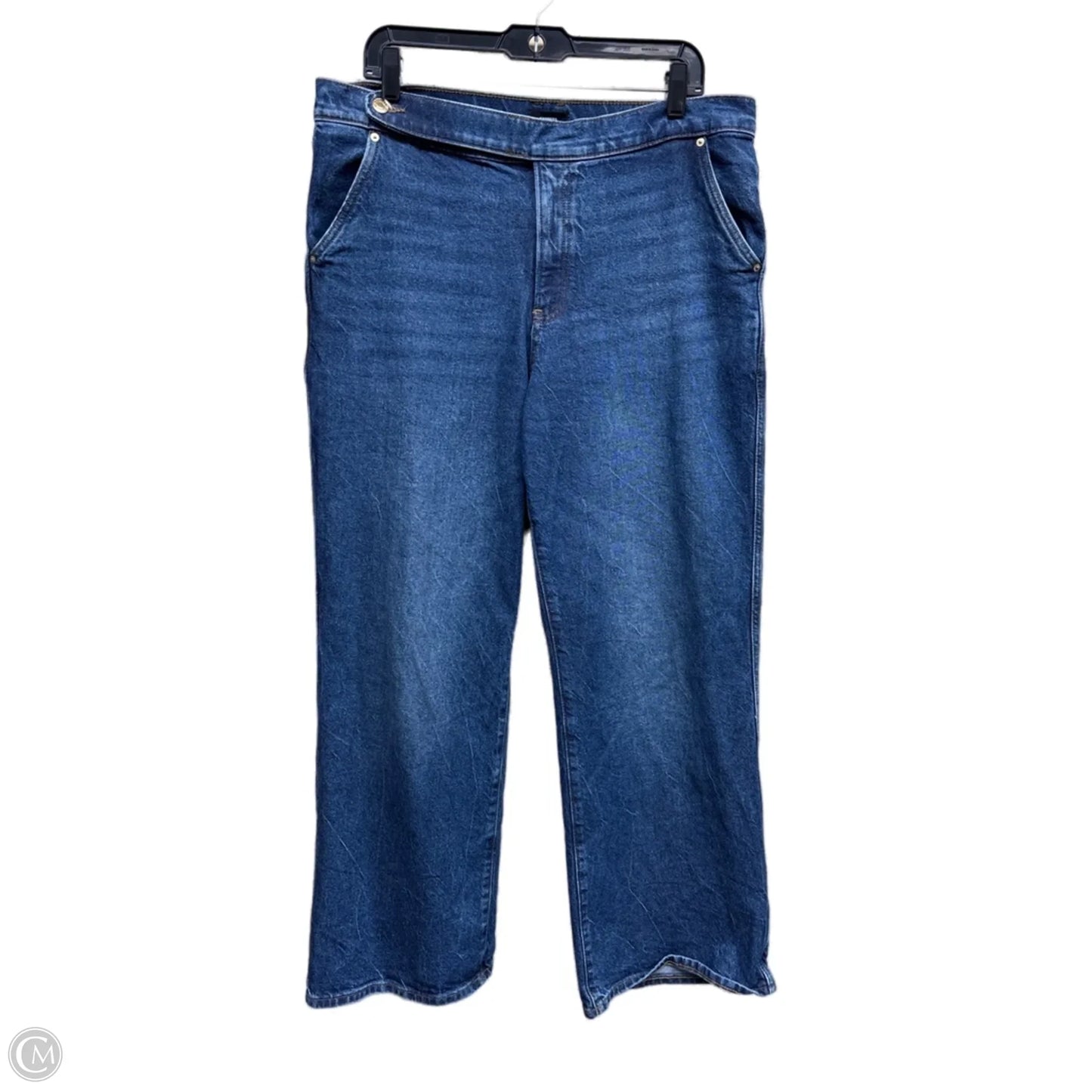 Jeans Straight By Express In Blue Denim, Size: 14