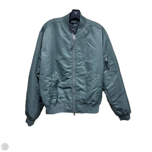 Jacket Windbreaker By H&m In Green, Size: S