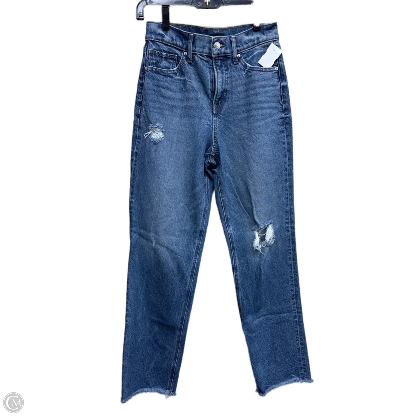 Jeans Straight By Express In Blue Denim, Size: 0