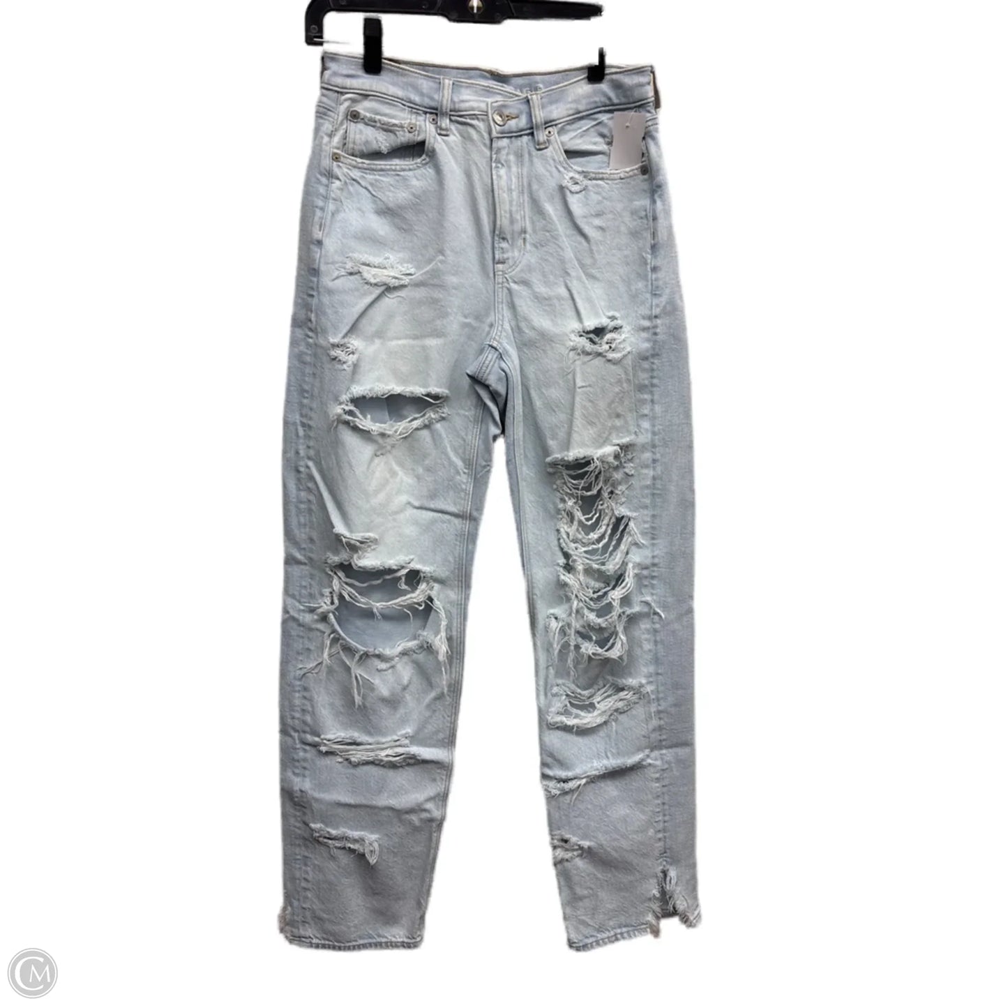 Jeans Straight By American Eagle In Blue Denim, Size: 2