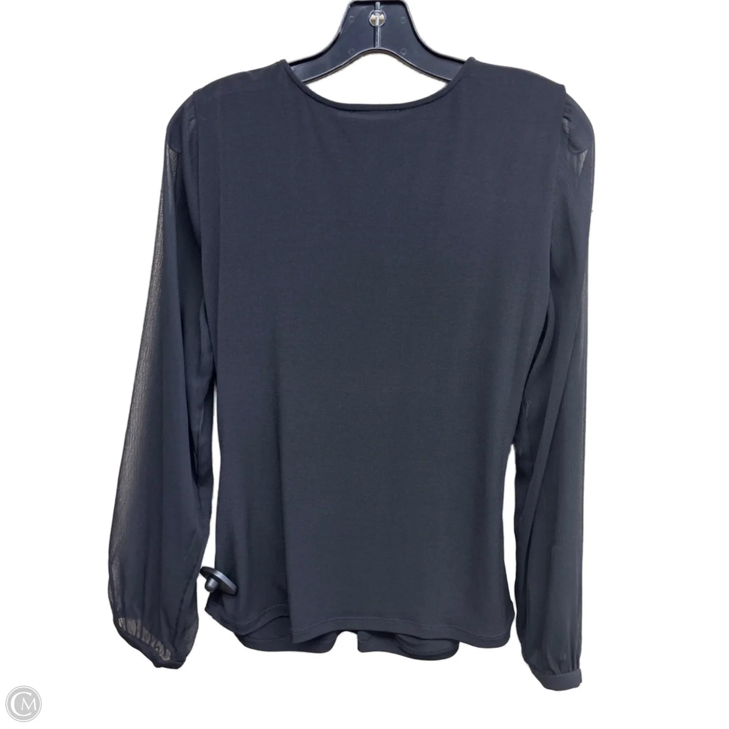 Top Long Sleeve By Calvin Klein In Black, Size: S