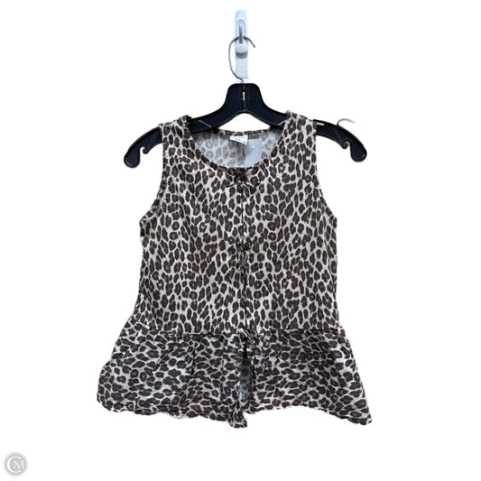 Top Sleeveless By Zara In Animal Print