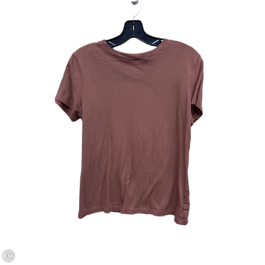 Top Short Sleeve By A New Day In Brown, Size: S