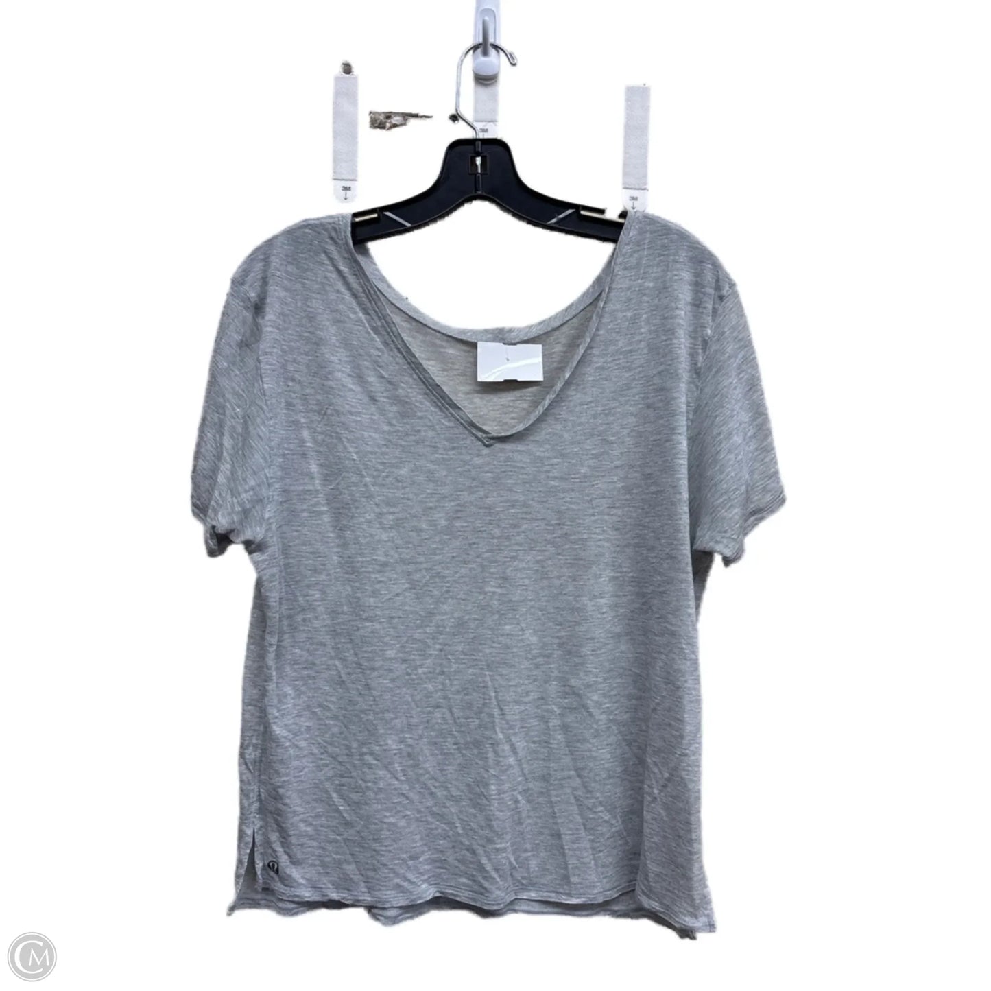 Athletic Top Short Sleeve By Lululemon In Grey