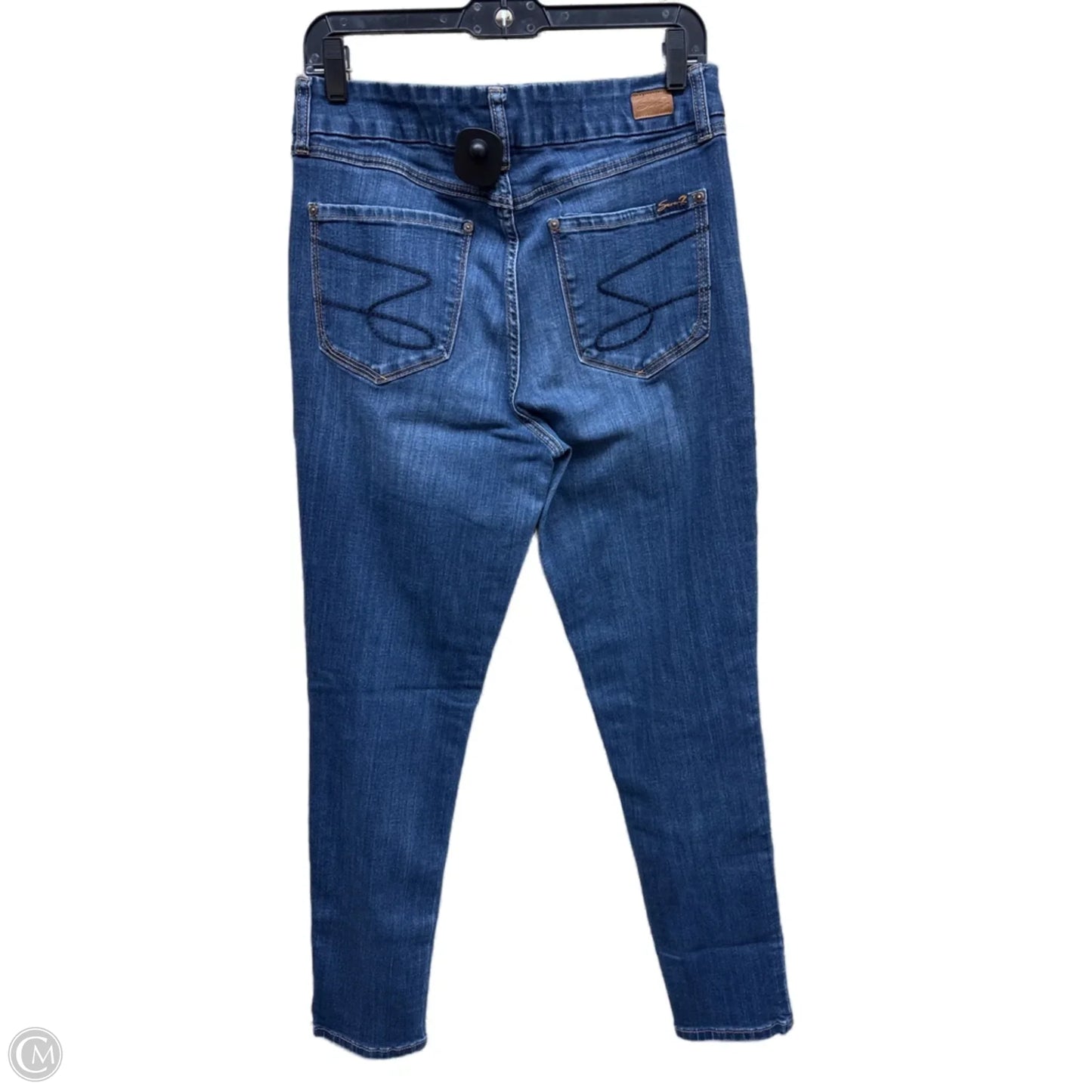 Jeans Skinny By Seven 7 In Blue Denim, Size: 12