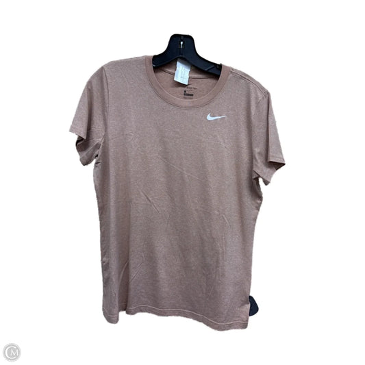 Athletic Top Short Sleeve By Nike Apparel In Pink, Size: L