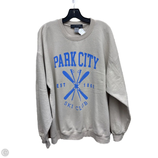 Sweatshirt Crewneck By Lulu In Blue & Tan, Size: L