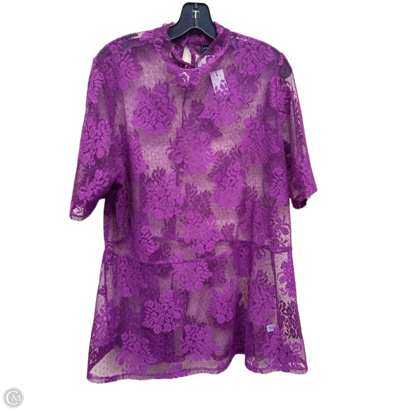 Top Short Sleeve By Lane Bryant In Purple, Size: 2x