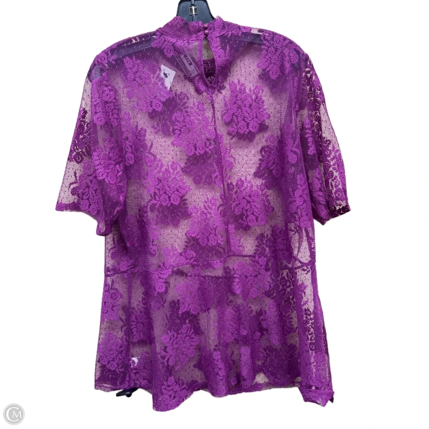 Top Short Sleeve By Lane Bryant In Purple, Size: 2x