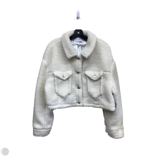 Jacket Faux Fur & Sherpa By Fashion Nova In Cream, Size: Xl