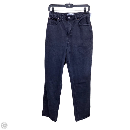 Jeans Straight By Abercrombie And Fitch In Black Denim, Size: 4l