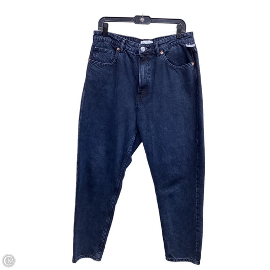 Jeans Straight By Zara In Black Denim, Size: 12