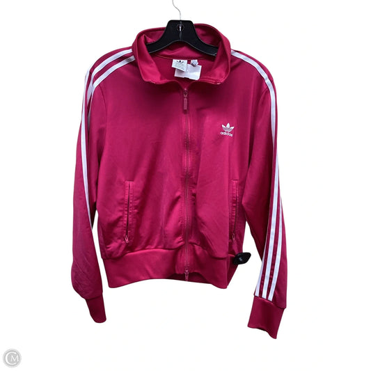Athletic Jacket By Adidas In Pink, Size: L