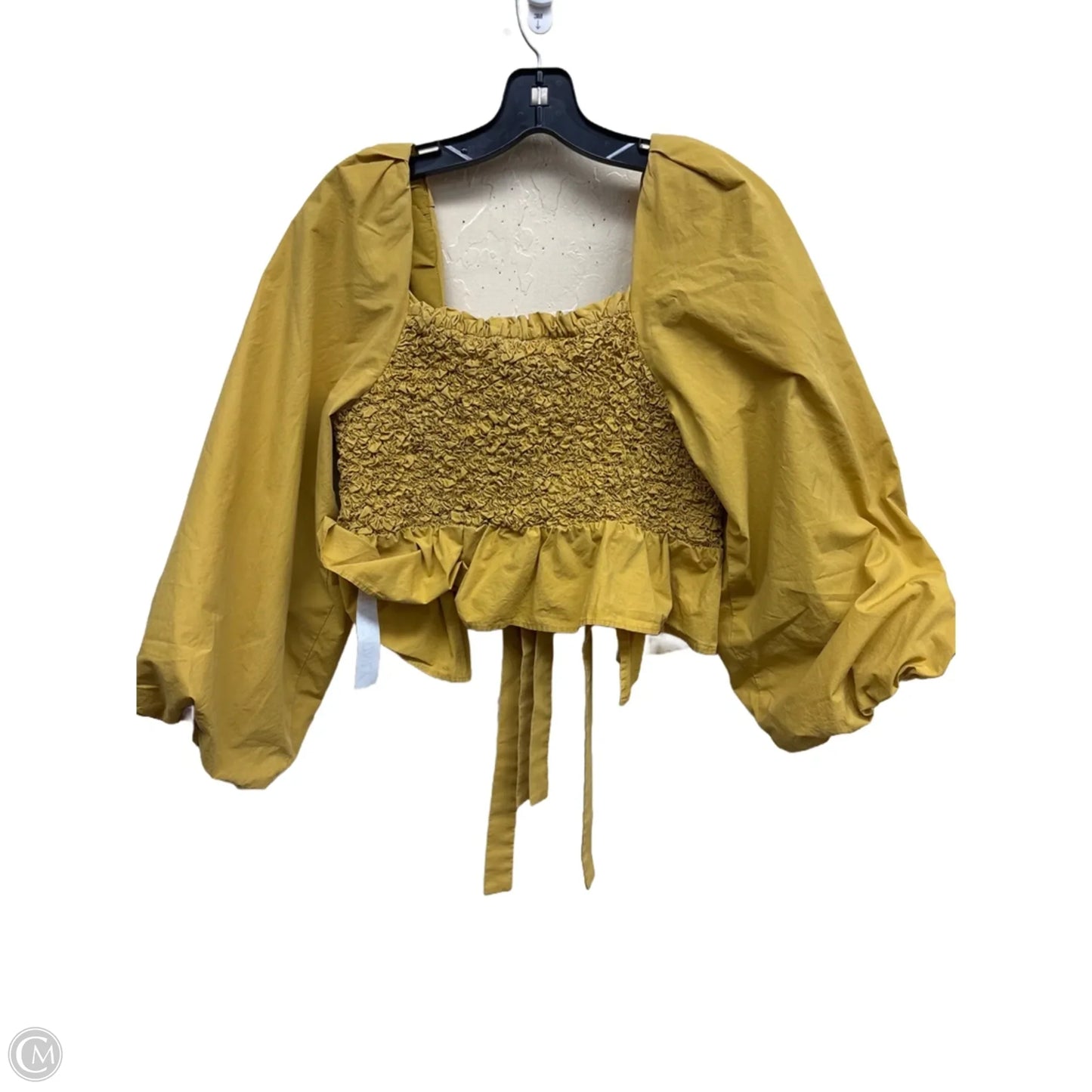Top Long Sleeve By Anthropologie In Yellow, Size: M