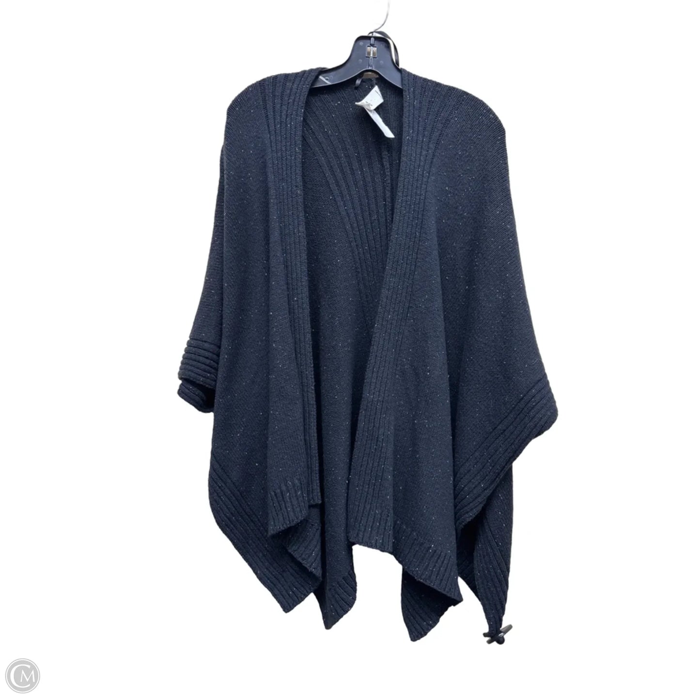 Sweater Cardigan By Ana In Black & Tan, Size: Osfm