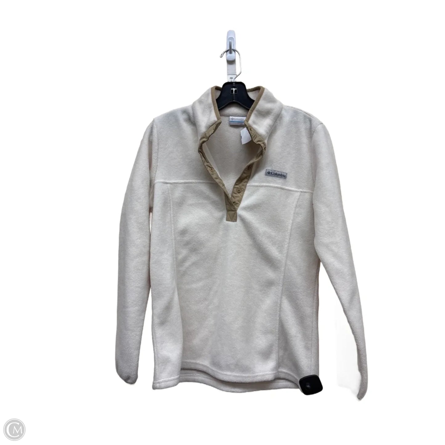 Jacket Fleece By Columbia In Tan & White, Size: S