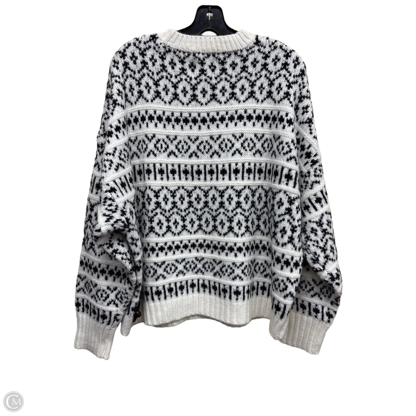 Sweater By American Eagle In Black & White, Size: Xl