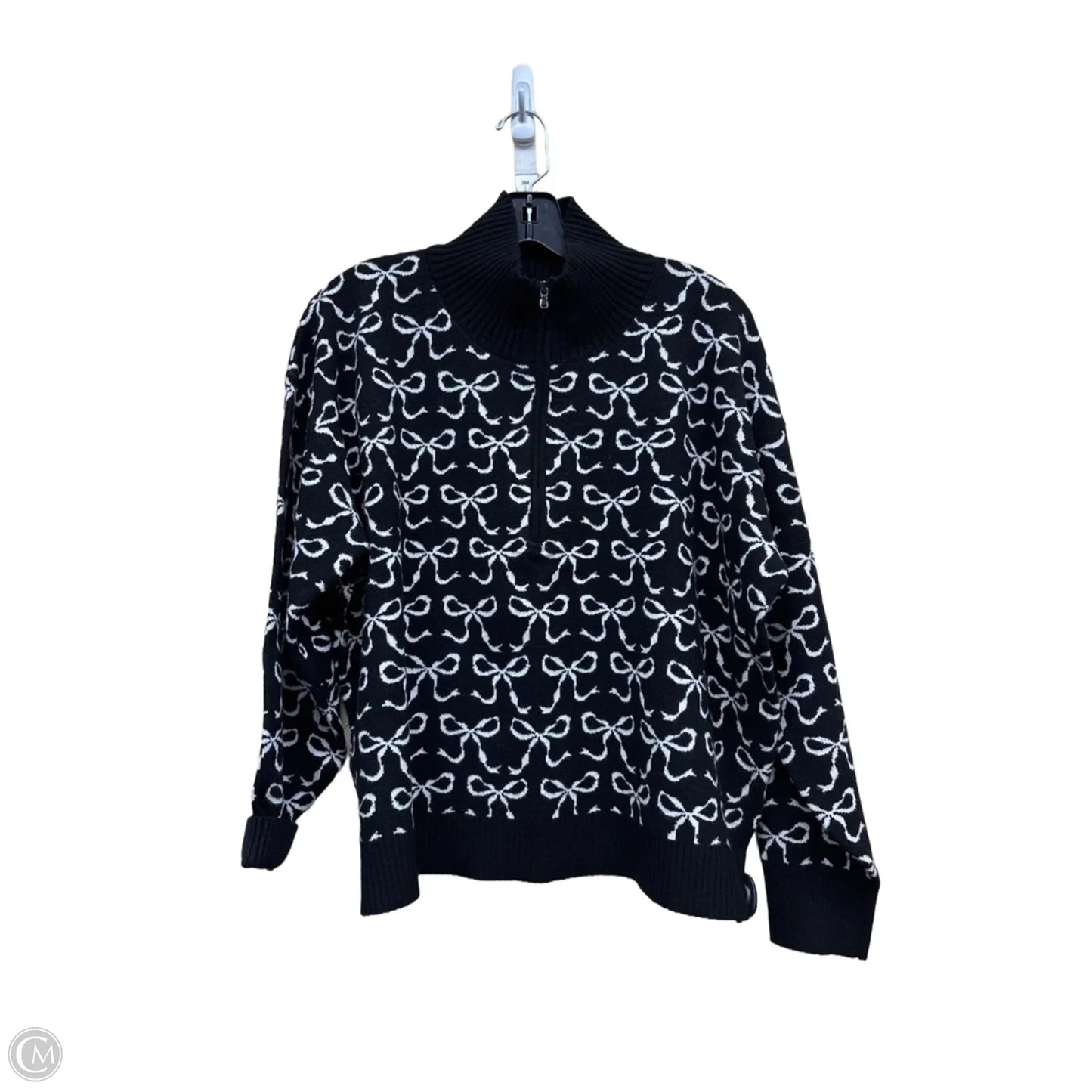 Sweater By Maeve In Black & White, Size: M