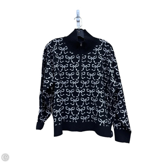Sweater By Maeve In Black & White, Size: M