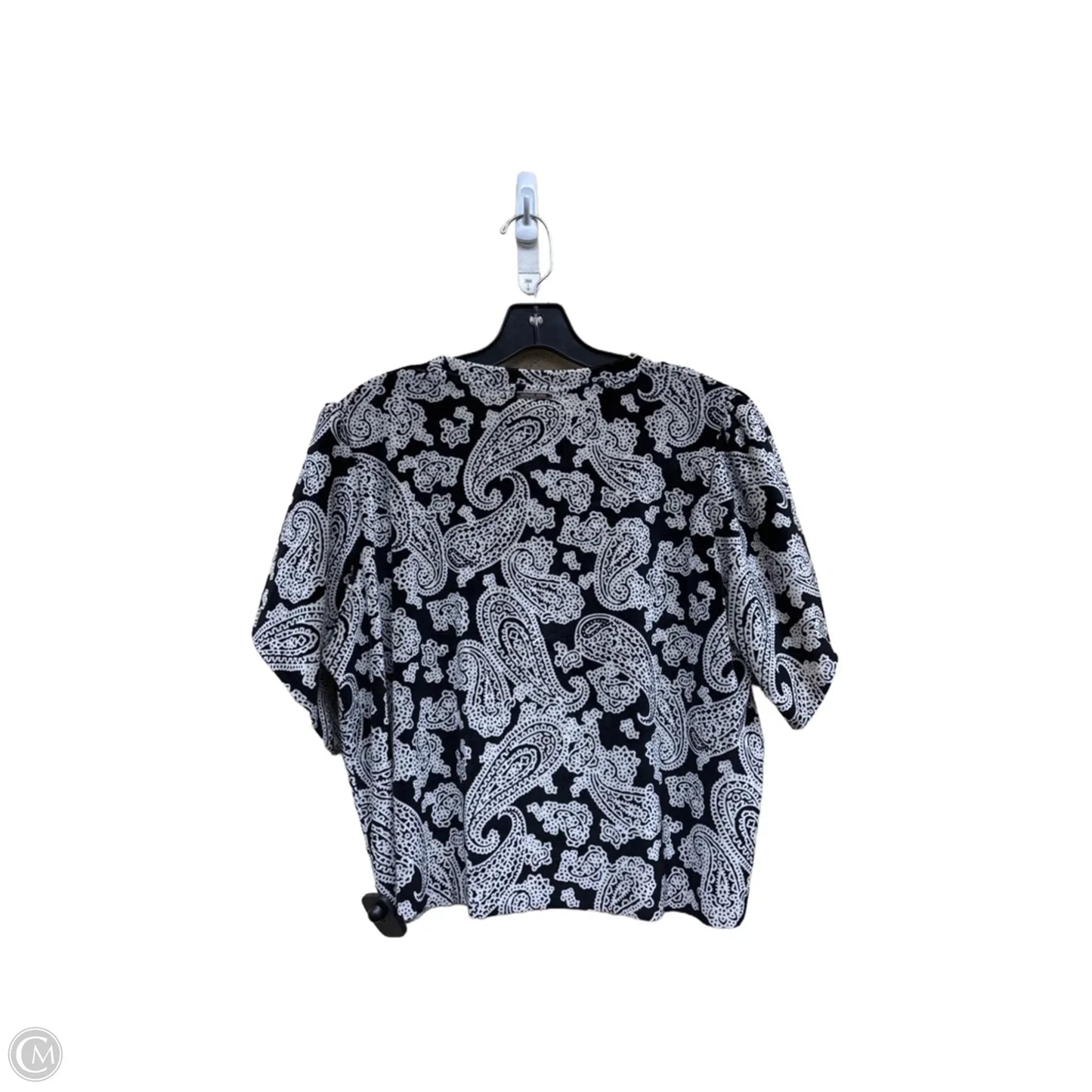 Top Short Sleeve By Michael By Michael Kors In Paisley Print, Size: Xl