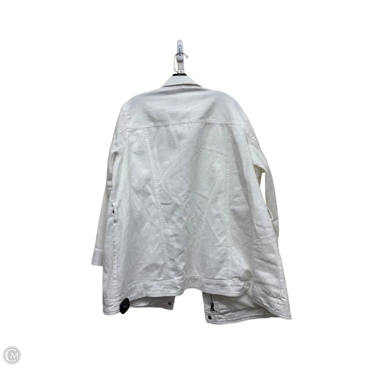 Jacket Denim By Levis In White Denim, Size: 1x