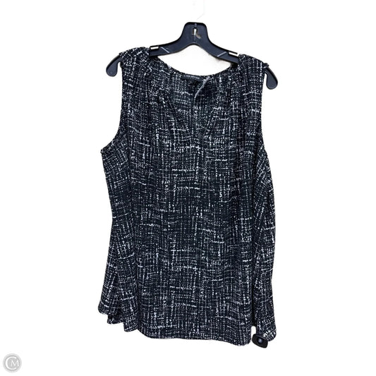 Top Sleeveless By Lane Bryant In Black & White, Size: 18