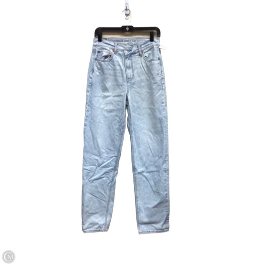 Jeans Straight By American Eagle In Blue Denim, Size: 4