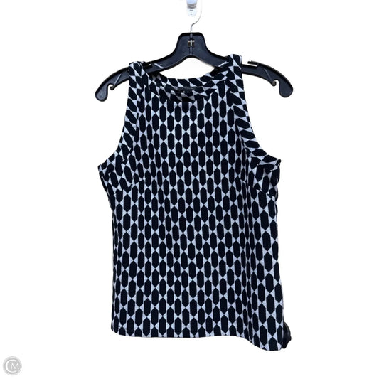 Top Sleeveless By Ann Taylor In Black & White, Size: S