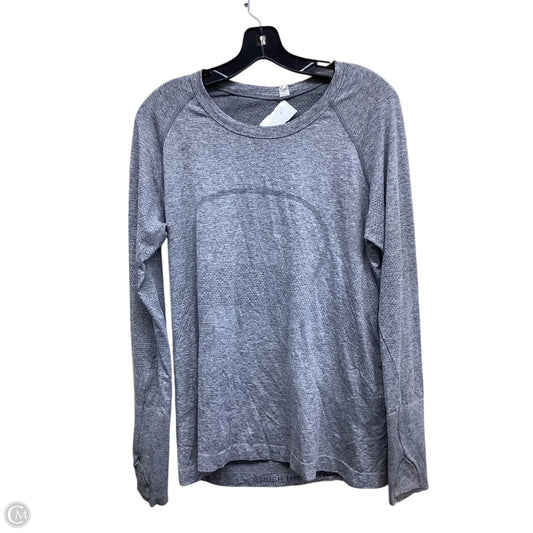 Athletic Top Long Sleeve Crewneck By Lululemon In Grey, Size: 14