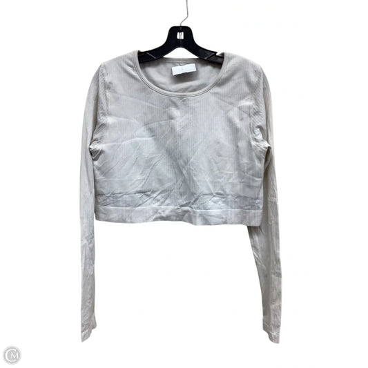 Athletic Top Long Sleeve Crewneck By Lululemon In Beige, Size: 14
