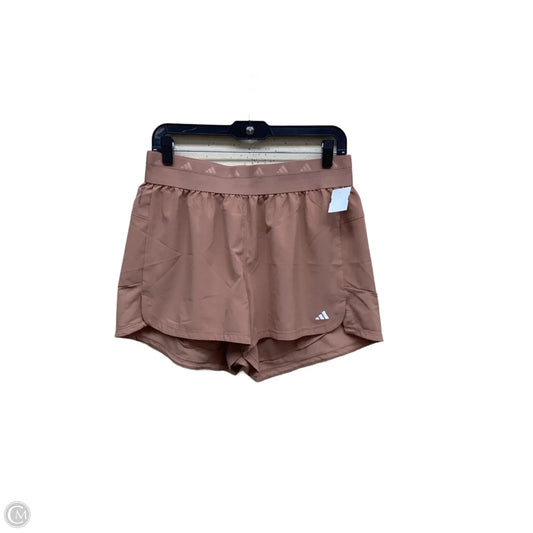 Athletic Shorts By Adidas In Brown, Size: L