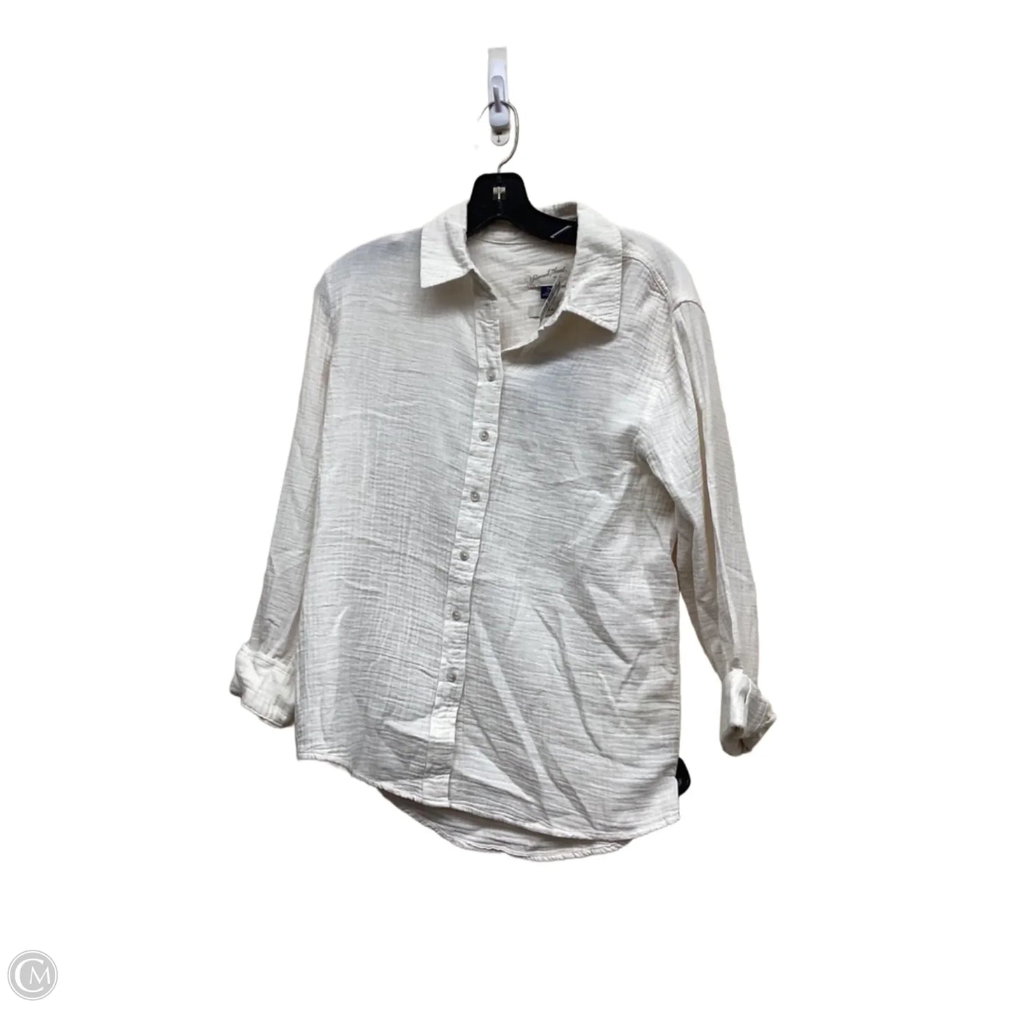 Top Long Sleeve By Universal Thread In White, Size: S