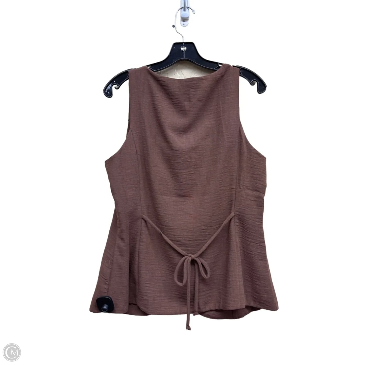 Top Sleeveless By Moa Moa In Brown, Size: Xl
