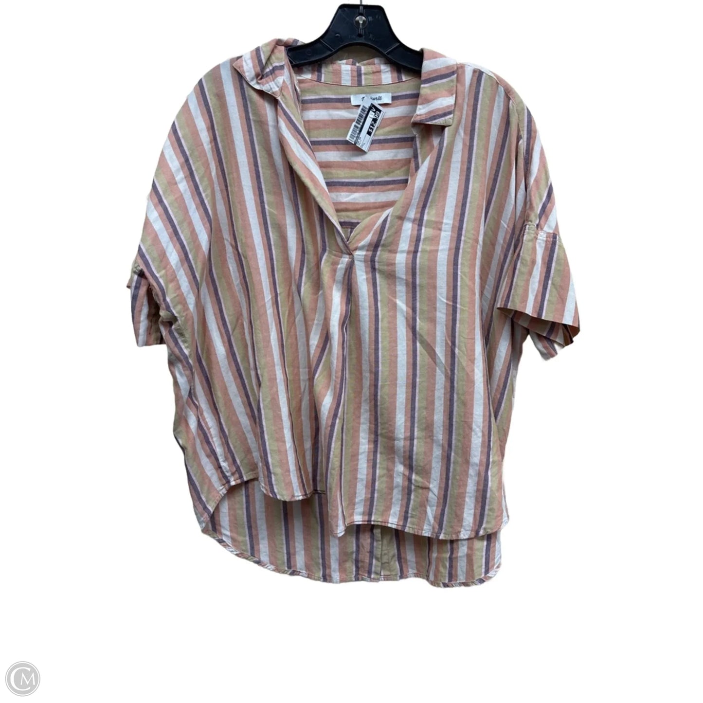 Top Short Sleeve By Madewell In Multi-colored, Size: L