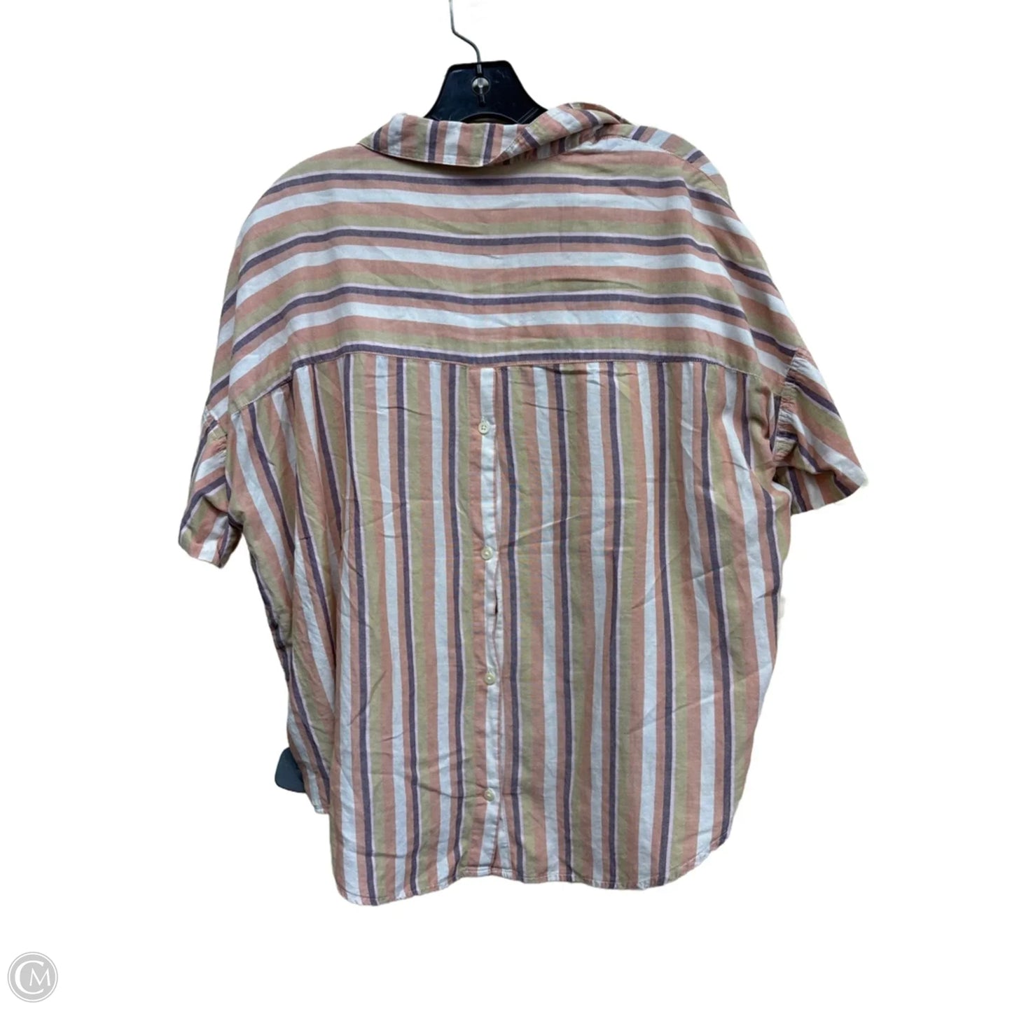 Top Short Sleeve By Madewell In Multi-colored, Size: L