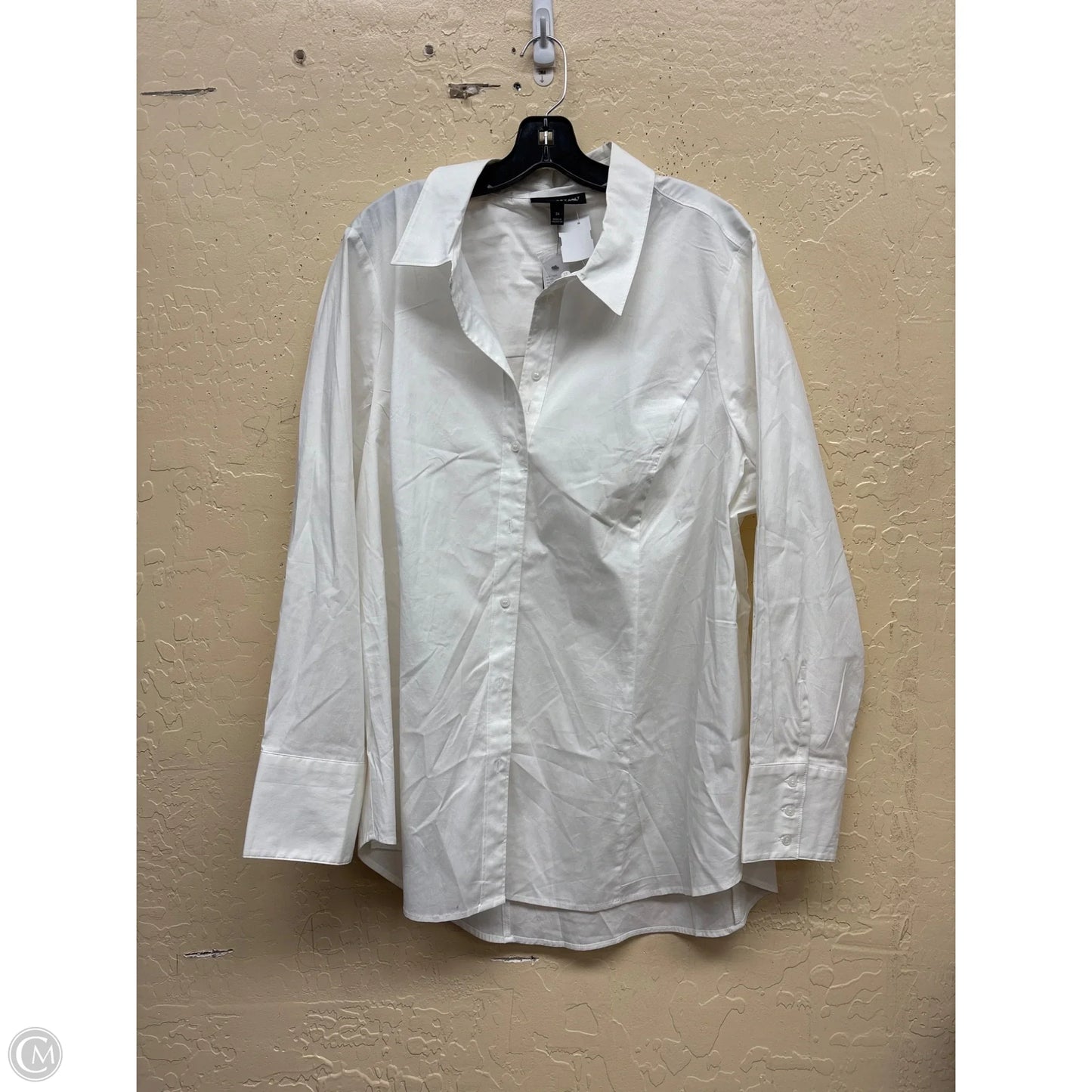 Top Long Sleeve By Lane Bryant In White, Size: 24