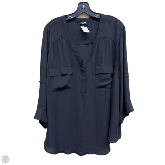 Top 3/4 Sleeve By Torrid In Black, Size: 3x