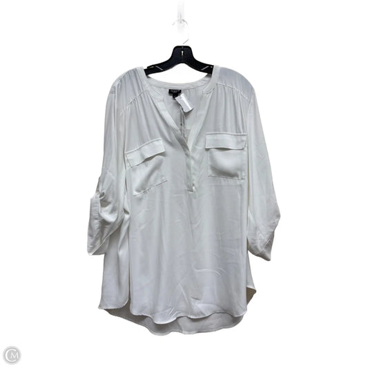 Top 3/4 Sleeve By Torrid In White, Size: 3x