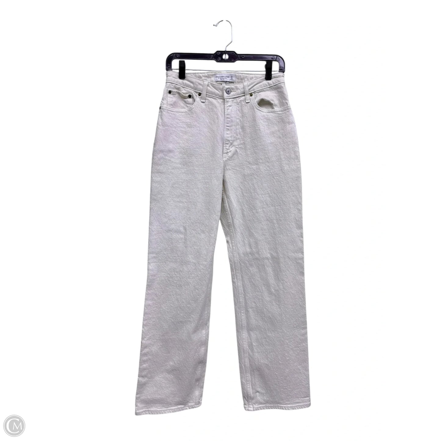 Jeans Straight By Abercrombie And Fitch In Pink Denim, Size: 4