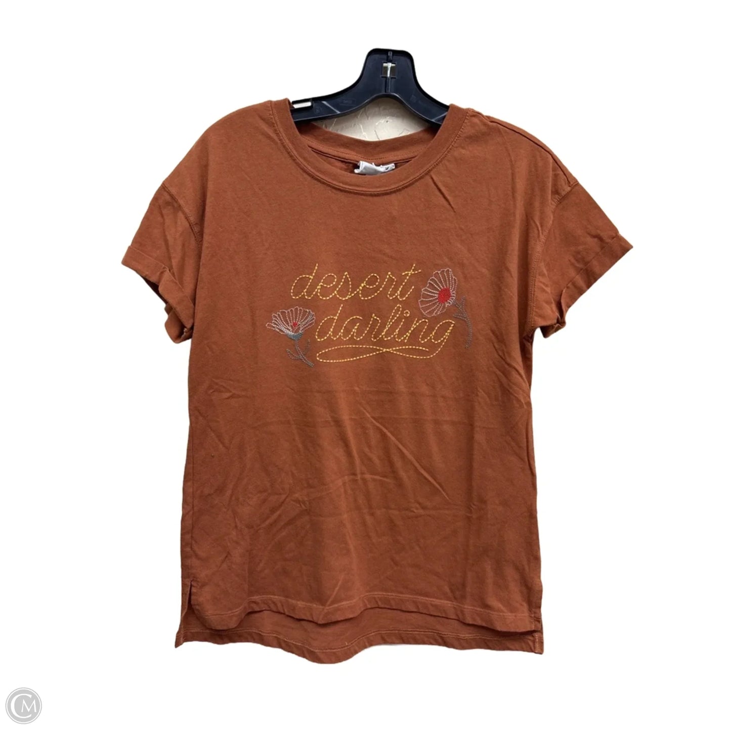 Top Short Sleeve By White Crow In Brown, Size: S