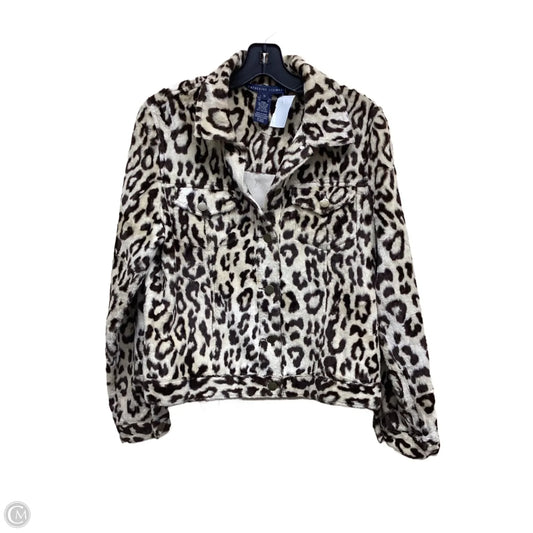 Jacket Faux Fur & Sherpa By Catherine Stewart In Animal Print, Size: M