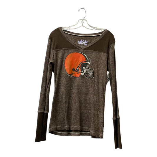 Athletic Top Ls Crewneck By Cme In Brown, Size:L