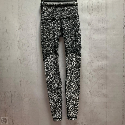 Athletic Leggings By Lululemon In Black & White, Size: 4