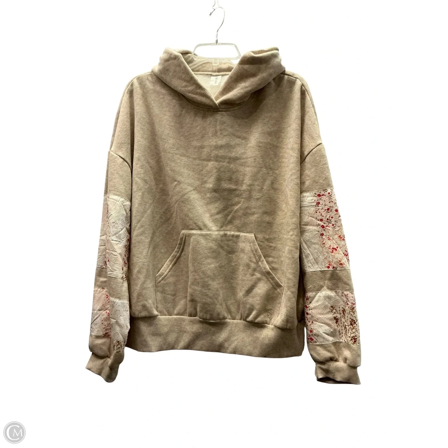 Sweatshirt Hoodie By As Revival In Tan, Size: Xxl